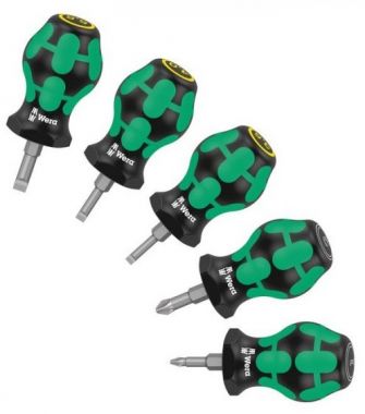Набор коротких отверток Stubby Set 2 (SL, PZ) WERA. Набор коротких отверток Stubby Set 2 (SL, PZ) WERA.