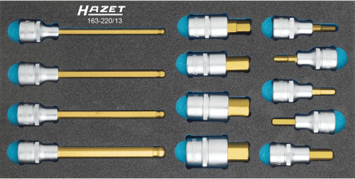 HAZET 163-220/13 Набор головок с шестигранными вставками ,1/2, для автосервиса