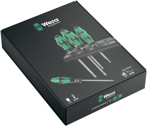 Набор отверток WERA Kraftform Plus Lasertip 334 SK/6 Rack. фото 3