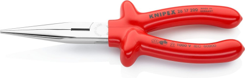 Плоские круглогубцы KNIPEX 2617200 фото 4