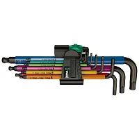 Набор шестигранников Wera950/9 Hex-Plus Multicolor