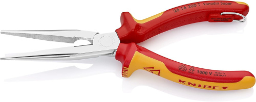 Круглогубцы с плоскими губками KNIPEX 2616200T фото 2