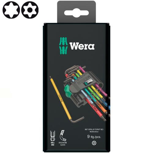 Набор шестигранников WERA 967 SPKL/9 TORX® BO Multicolour